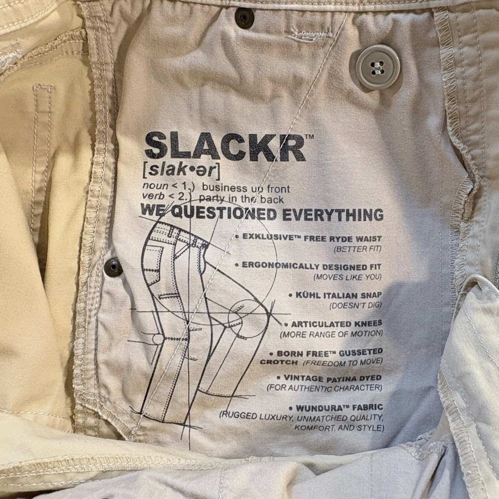 ♨️KÜHL The Slackr Pants Tan Performance Outdoor Mens 31x30💛 - Picture 10 of 14